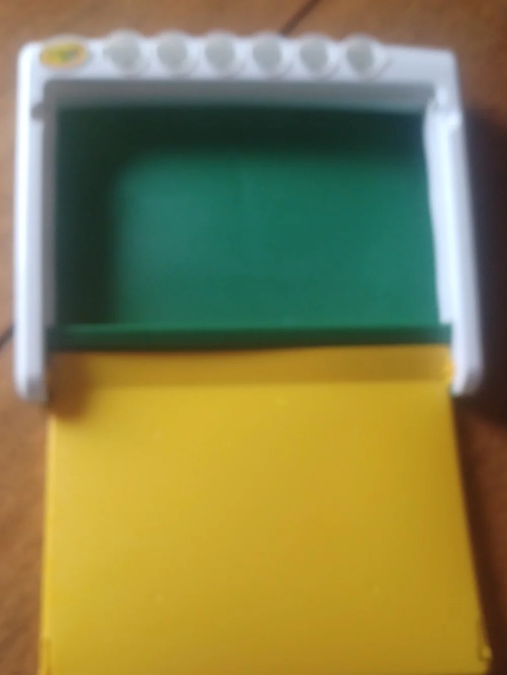 Crayola Yellow Kids Art Tray with Paint Cup Holders/marker Holders